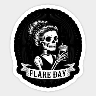 Chronic Illness Flare Day In Progress Spoonie Awareness Sticker